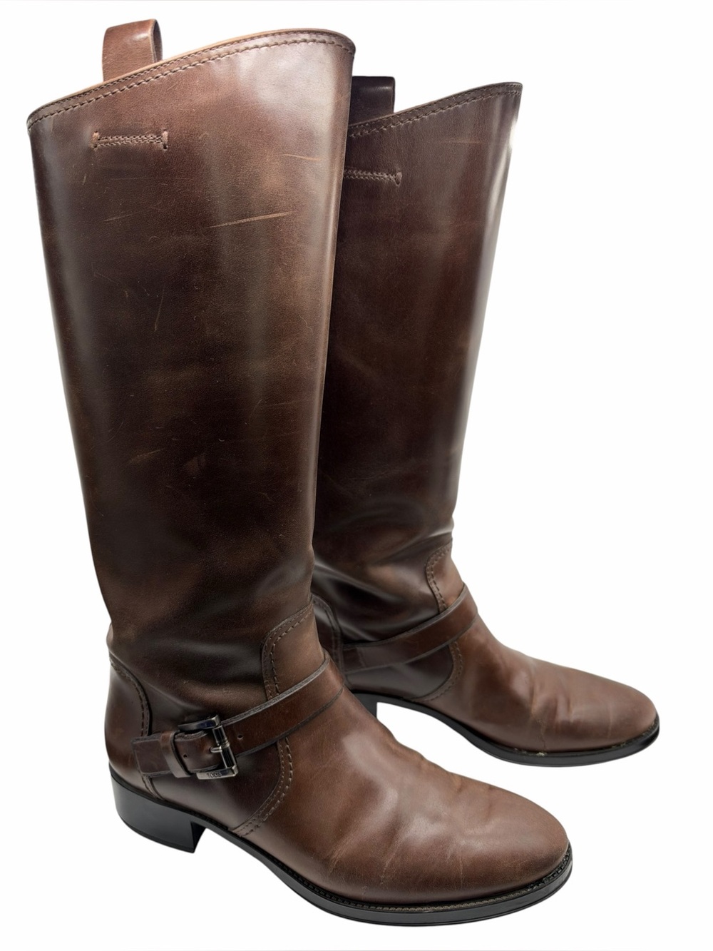 Tod’s Brown Leather Riding Boots 38.5/8.5